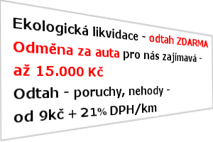 Praha paušál 999 Kč, mimo Prahu 9 Kč za kilometr, uvedené ceny jsou bez DPH